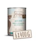 Mjamjam Premium Wet Dog Food - Pure Turkey Delight (6 x 400g) - Natural Meat Treats for Dogs - Buy Online on GoSupps.com