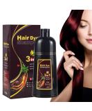 Red Wine Hair Dye Shampoo 3-in-1 for Women & Men - Herbal Ingredients, 100% Grey Coverage, 500mL - Buy Online on GoSupps.com