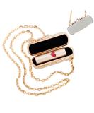 Buy WADORN Rhinestone Lipstick Case with Chain - Portable Makeup Holder for Women | Ideal Travel Cosmetic Storage & Mother's Day Gift - Buy Online on GoSupps.com