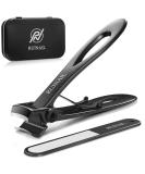 Big Nail Clippers Toenail Clipper for Thick Toenails Extra Wide Jaw Opening Fingernail Nail Clipper Nail Cutter Trimmer with File Metal Gift Boxed for Men Women Seniors Black - Buy Online on GoSupps.com