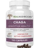 Chaga Extract Immune and Digestive Support Organic Capsules - Non-GMO Supplement with Beta-Glucans 120 Count (Pack of 1) - Buy Online on GoSupps.com