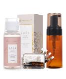 Lunamoon Eyelash Shampoo Concentrate 80ml | Clean & Nourish Your Lash Extensions | Includes 120ml Bottles & 4 Cleaning Brushes - Rose80 - Buy Online on GoSupps.com