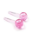 Zoe Ayla Ice Globes - 2 pcs Face Ice Roller for Relaxation Fine Line Reduction Tightening & Depuffing Skin - Travel-Sized Facial Massager for Tired Eyes with Sparkles - Buy Online on GoSupps.com