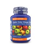 Apple Cider Vinegar with Turmeric, Ginger, and Cayenne Pepper Extract - 180 Vegan Capsules | High Strength Complex | 3 Months Supply | Suitable for Vegetarians | UK Supplier - Buy Online on GoSupps.com