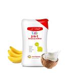 Kids 2in1 Shampoo & Conditioner - Gentle Paraben & Dye-Free Formula for Daily Use - Coco Banana - 10.14 fl.oz/300mL - Buy Online on GoSupps.com