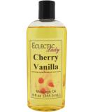 Cherry Vanilla Massage Oil 8 oz | Preservative Free with Sweet Almond & Jojoba Oil | Perfect for Aromatherapy & Relaxation - Buy Online on GoSupps.com