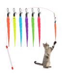 Interactive Cobee Cat Toys with Springs - 6 Colorful Plush Worms & Bells for Cats - Retractable & Replacement Furry Tail Toys - Buy Online on GoSupps.com