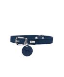 HUNTER Aalborg Dark Blue Leather Dog Collar - Simple Robust & Comfortable for Small Dogs (Size 47) | International Shipping Available - Buy Online on GoSupps.com