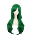 MapofBeauty 28 inch/70 cm Long Curly Side Bangs Hair Tips Costume Cosplay Wig (Grass Green) - Buy Online on GoSupps.com