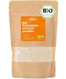 Rheinnatur organic psyllium husk ground - laboratory test - finely ground powder to support digestion - rich in fiber ideal for baking - 500g bag - Buy Online on GoSupps.com