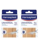 Hansaplast Universal Pavement Roll (2-Pack) - Water & Dirt-Repellent Wound Protection with Strong Adhesive & Bacteria Shield - 1m x 6cm - Buy Online on GoSupps.com