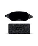 California Wellness Sleep Mask for Men and Women | Eye Mask for Airplane Travel | Adjustable Headband Blindfold in Blue Cotton | Includes Black Mask and Eye Pillow - Buy Online on GoSupps.com