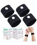 Meiyyj Travel Sickness Tapes & Anti-Nausea Bracelets for Adults & Kids - Acupressure Straps for Pregnancy Motion Sickness - 2 Pairs Black - Buy Online on GoSupps.com