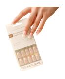 Harvia 30 Pieces Press-On Ballerina French Nails - Coffee & White Artificial Stick-On Nails - Buy Online on GoSupps.com