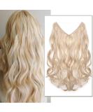 Silk-Co Adjustable Rubber Band Hair Extensions - Invisible Cord Corrugated Style for Women - Dark Blonde & Bleach Blonde Mix 50cm - Buy Online on GoSupps.com