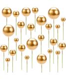 Ball Cake Topper 40 Pack Round Gold Cupcake Toppers Decorations Mini Cake Topper Foam Ball Cake Picks for Weddings Birthdays Parties Fruit Picks Food Picks - Buy Online on GoSupps.com
