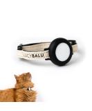 Lucybalu Premium Airtag Katzenhalsband |Tear -resistant cat collar for Airtag made of nylon |Airtag collar for cats |Cats Tracker |Apple Airtag compatible |Nylon band |sand - Buy Online on GoSupps.com