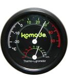 Komodo Black Analog Thermometer Hygrometer | Combined Temperature and Humidity Gauge - Buy Online on GoSupps.com