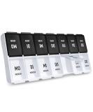 Buy Auvon 7-Day Pill Organizer Large Compartment Travel Tablet Box for Vitamins & Supplements Black - Buy Online on GoSupps.com