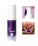 V-34plus Purple Colour Corrector Toothpaste | Whitening & Stain Removal | Best Toothpaste for Teeth Whitening & Care - 1 Pack - Buy Online on GoSupps.com