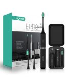 VOYOR Portable Sonic Electric Toothbrush High Frequency Vibration with 5 Modes Rechargeable Travel Toothbrush Three-Section Detachable with Travel Case for Home Business Holiday Use ET410 Black - Buy Online on GoSupps.com