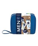 NIVEA MEN Feeling Set To Go Sensitive Care Kit Gift Set Men's Gift Set Includes Face Wash Shower Gel Anti-Perspirant and Moisturiser Men's Skincare - Buy Online on GoSupps.com