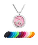 Mother and Child Love Necklace - Essential Oil Diffuser Aromatherapy Jewelry with 12 Refill Pads | International Shipping Available - Buy Online on GoSupps.com