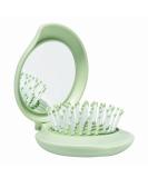 Arthaxi Mini Hair Brush with Mirror - Portable Travel Size Folding Hairbrush in Green - Buy Online on GoSupps.com