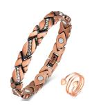 Vicmag Copper Magnetic Bracelet for Women Bracelets 99.99% Solid Pure Copper Adjustable Size -Gift Box (Copper) - Buy Online on GoSupps.com
