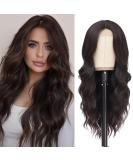 Piolamdo 26 Brown Wavy Wig for Women - Premium Fiber Natural Look Wig for Daily & Party Use - Buy Online on GoSupps.com
