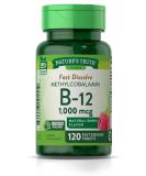 B12 Vitamin Sublingual Tablets 1000mcg | 120 Count | Vegetarian Non-GMO & Gluten Free - Nature's Truth - Buy Online on GoSupps.com
