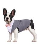 Kuoser Dog Smoking Suit & Bandana Set - Stylish Pet Formal Wear for Weddings Halloween & Birthdays - Comfortable Costume for Dogs S-XXL (29 cm Gray) - Buy Online on GoSupps.com