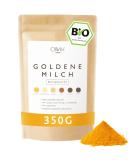 Omh Nutrition Oh My Health Bio Golden Milk 350g | Turmeric Ashwagandha Ginger Triphala Ceylon Cinnamon & Pepper | Ayurvedic Ready Mixture - Buy Online on GoSupps.com