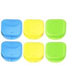 6 Pack Denture Containers - Portable & Leak-Proof Tooth Boxes with Ventilation | Orthodontic Prosthesis Storage (3 Colors) - Buy Online on GoSupps.com