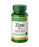 Nature's Bounty Zinc 50 mg Caplets - 100 Count (Pack of 2) | Unflavored - Immune Support Supplement - Buy Online on GoSupps.com