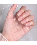 Semi Cured Gel Nail Polish Strips Gel Nail Stickers 22 Stickers Nail Wraps Soft Self-Adhesive Gel Nail Stickers Clear Gel Nail Strips - UV/LED Lamp Required - Buy Online on GoSupps.com