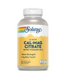 Solaray Calcium Magnesium Citrate 2:1 Ratio with Vitamin D2 - Bone, Muscle & Nerve Support - 360 VegCaps - Buy Online on GoSupps.com