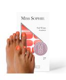 Original Miss Sophie Pedi Wraps - Orange Rose Pedicure | 27 Ultra-Thin Nail Strips for Natural Painted Acrylic Gel & Shellac Nails | International Shipping Available - Buy Online on GoSupps.com