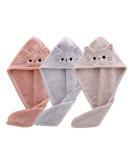 BATTILO PTY Cute Cat Microfiber Hair Towel Wrap - 3 Pack Hair Drying Towels for Kids & Women - Rapid Dry Hair Turban for Curly Long Hair - Buy Online on GoSupps.com