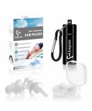 Buy Earplugs for Sleeping - 2 Pairs SNR 32dB Noise Reduction Reusable Soft Silicone Ideal for Sleeping Snoring Traveling & Studying - Buy Online on GoSupps.com