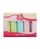 Funcakes Fondant MultiPack Pastel colors: easy to use smooth flexible soft and flexible perfect for decorating cakes halal kosher and gluten -free.5 colors 5 x 100 g Pastel Colors - Buy Online on GoSupps.com