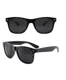 MISFUN 2 pieces black grid glasses raster glasses Pinhole Glasses Pinhole glasses lattice glasses with foldable grid glasses scent glasses perforated glasses for eye training for relaxation - Buy Online on GoSupps.com
