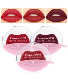 Dark Ruby Deep Red Purple Matte Velvet Lazy Lipstick Set - Long Lasting & Waterproof Lipstick Packs for Women - 3Pcs Smudge Proof Lip Stain Gloss Makeup Set (Pack of 1) - Buy Online on GoSupps.com