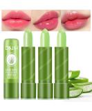 3Pcs Aloe Vera Tinted Lip Balms PH Lip Color Change Stain Gift Set - Long Lasting Korean Lipstick for Women Girls - Light Pink Lip Tint Plumper Gloss - 3 Count - Buy Online on GoSupps.com