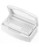 Best Nail Tool Sterilizer Box | Plastic Sterilization Tray for Tweezers & Eyelash Extensions | White Organizer for Estheticians - Buy Online on GoSupps.com