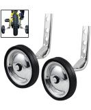 Little World Heavy Duty Rear Bicycle Stabilizers - 1 Pair, Silver - Fits 14-18 inch Bikes - Stronger Version - Buy Online on GoSupps.com