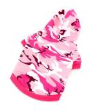 Smalllee Lucky Store Camouflage Hooded Shirt for Small Dogs & Cats - Pink Camo T-Shirt for Yorkies Chihuahuas Puppies & More - Size S (34cm Breast) - Buy Online on GoSupps.com