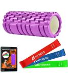 Buy Fascia Roll Purple with 3 Resistance Straps - Lightweight Spine Roller for Pain Relief | International Shipping - Buy Online on GoSupps.com