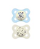 MAM Night Pacifiers 0-6 Months Best for Breastfed Babies Glow in the Dark Baby Boy 2 Count - Buy Online on GoSupps.com