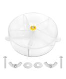 Haisheng Foraging Toy Wheel Parrot - Chew Toy & Bird Feeder - 13cm - Transparent - Buy Online on GoSupps.com